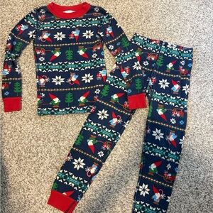 Festive Holiday Kids Hanna Andersson Pajamas - Blue and Red